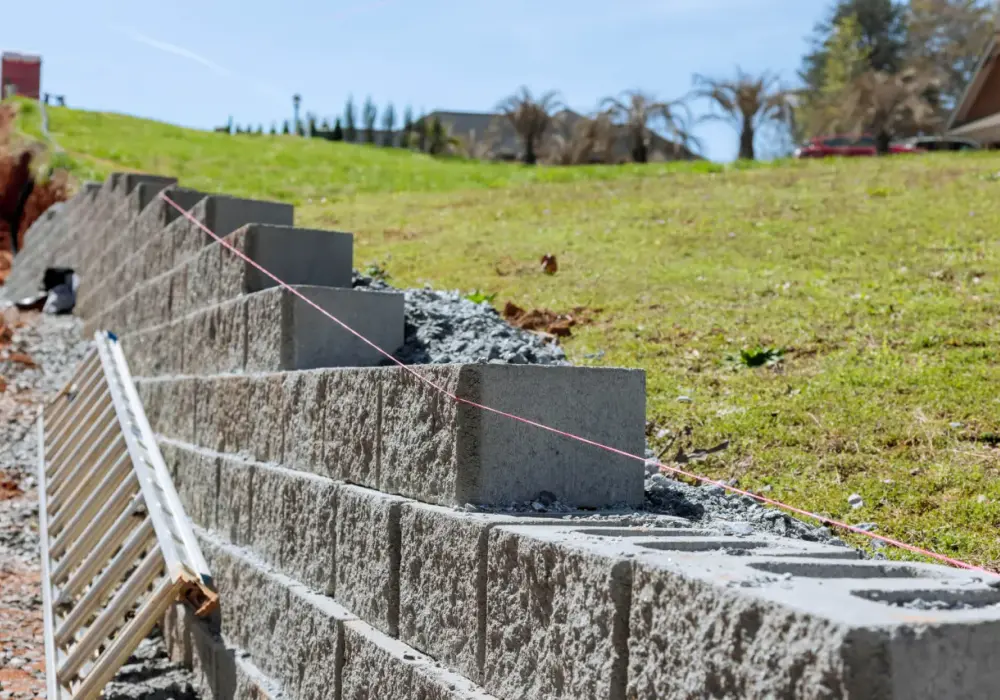 Mur oporowy z bloczków betonowych - jak zbudować trwały?