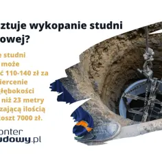 Ile kosztuje wykopanie studni głębinowej? Wiercenie studni głębokiej to koszt 110-140 zł/metr. Studnia do 23m z wodą to ok. 7000 zł.