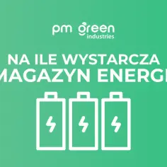 Na ile wystarczy magazyn energii 10kW? Ikony baterii symbolizują moc.
