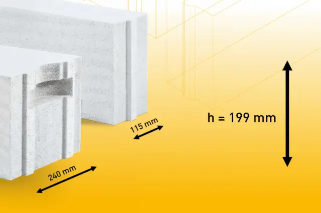 Bloki z betonu komórkowego. Poznaj wymiary suporex: 240 mm, 115 mm i wysokość 199 mm.
